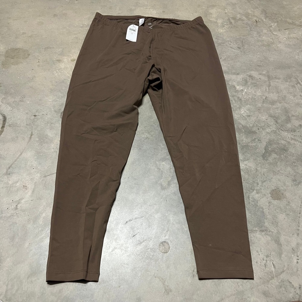 J. Jill Pima Ankle Leggings 2X Mochalatte Brown Cotton Lycra Stretch Pants NEW